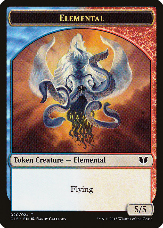 Drake // Elemental (020) Double-Sided Token [Commander 2015 Tokens] | Rock City Comics