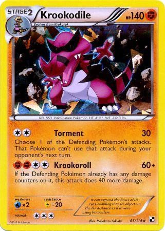 Krookodile (65/114) (Cracked Ice Holo) [Black & White: Base Set] | Rock City Comics