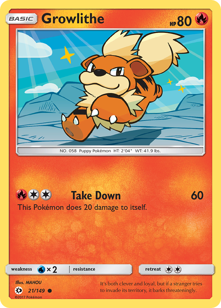 Growlithe (21/149) [Sun & Moon: Base Set] | Rock City Comics