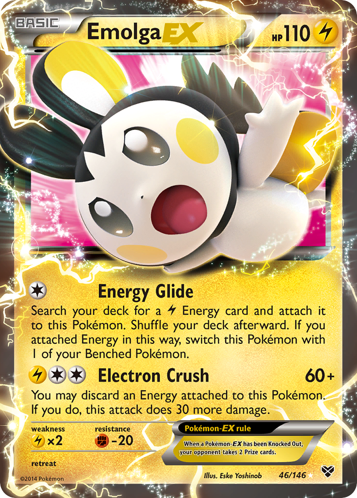 Emolga EX (46/146) [XY: Base Set] | Rock City Comics