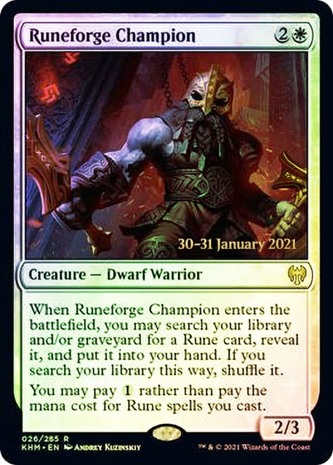 Runeforge Champion [Kaldheim Prerelease Promos] | Rock City Comics