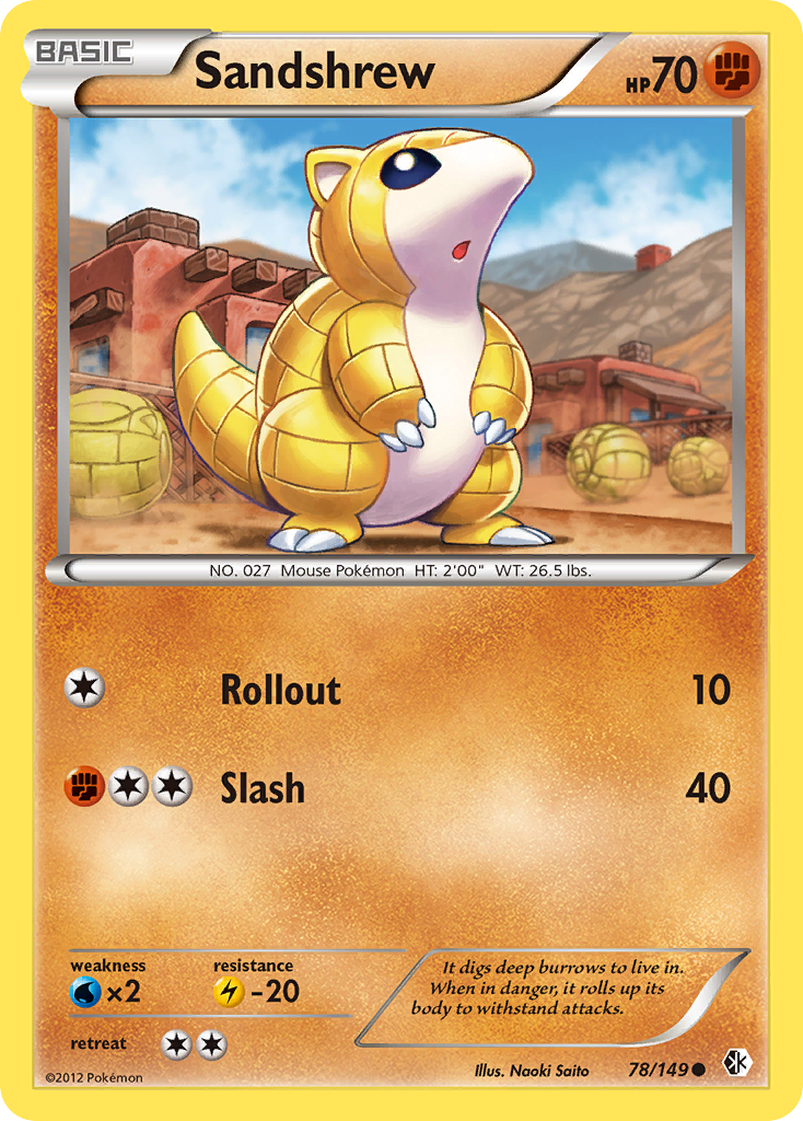 Sandshrew (78/149) [Black & White: Boundaries Crossed] | Rock City Comics