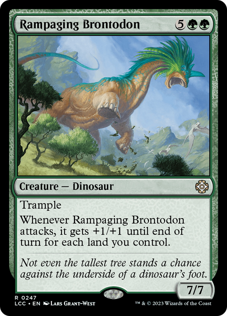 Rampaging Brontodon [The Lost Caverns of Ixalan Commander] | Rock City Comics