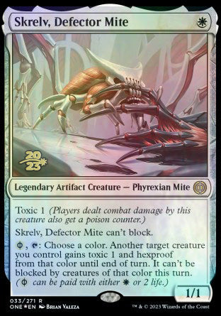 Skrelv, Defector Mite [Phyrexia: All Will Be One Prerelease Promos] | Rock City Comics