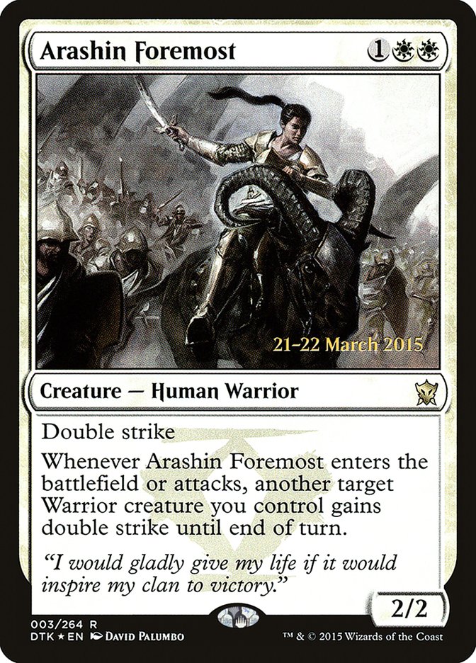 Arashin Foremost  [Dragons of Tarkir Prerelease Promos] | Rock City Comics