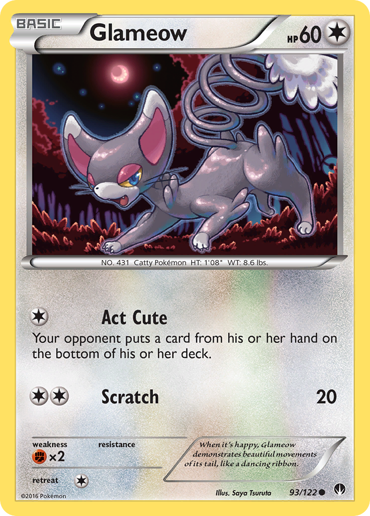 Glameow (93/122) [XY: BREAKpoint] | Rock City Comics