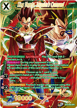 King Vegeta, Invasion's Command (SPR) (BT15-063) [Saiyan Showdown] | Rock City Comics