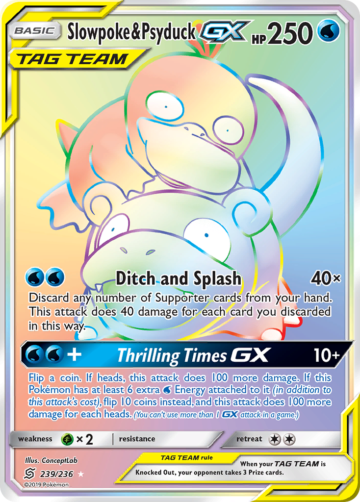 Slowpoke & Psyduck GX (239/236) [Sun & Moon: Unified Minds] | Rock City Comics