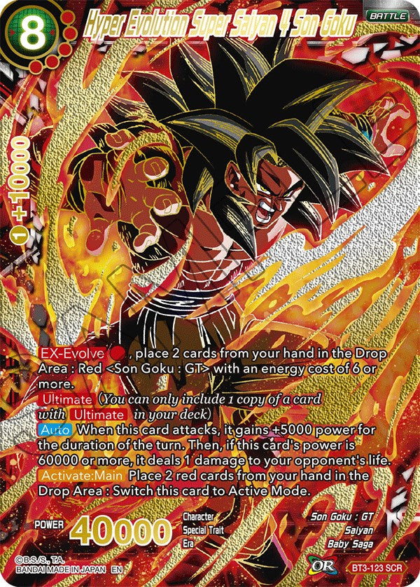 Hyper Evolution Super Saiyan 4 Son Goku (SCR) (BT3-123) [5th Anniversary Set] | Rock City Comics