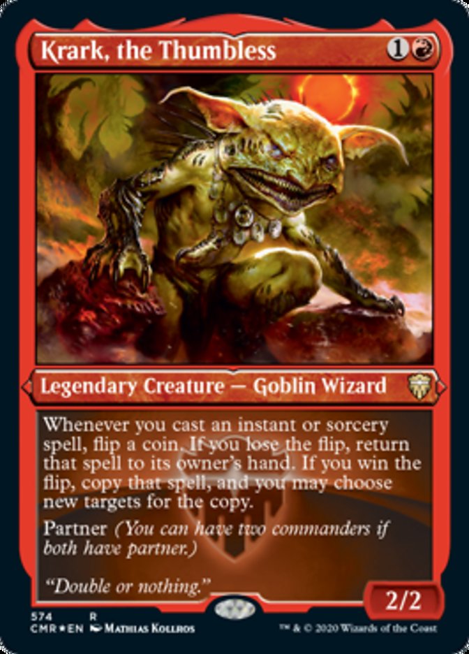 Krark, the Thumbless (Etched) [Commander Legends] | Rock City Comics