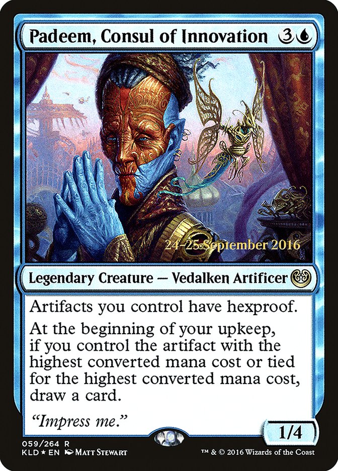 Padeem, Consul of Innovation  [Kaladesh Prerelease Promos] | Rock City Comics