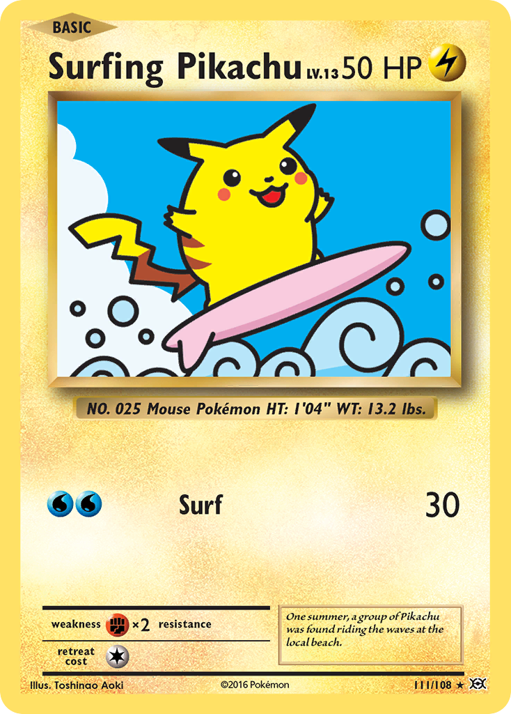 Surfing Pikachu (111/108) [XY: Evolutions] | Rock City Comics