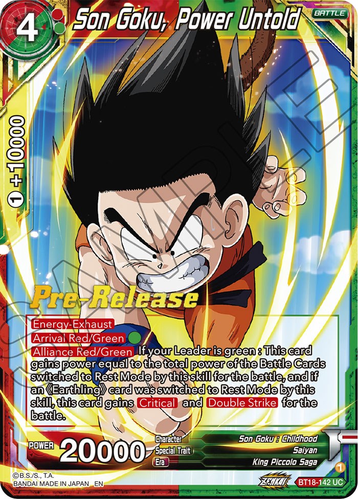 Son Goku, Power Untold (BT18-142) [Dawn of the Z-Legends Prerelease Promos] | Rock City Comics