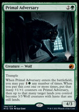 Primal Adversary (Promo Pack) [Innistrad: Midnight Hunt Promos] | Rock City Comics