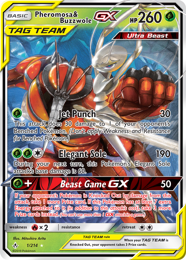 Pheromosa & Buzzwole GX (1/214) [Sun & Moon: Unbroken Bonds] | Rock City Comics