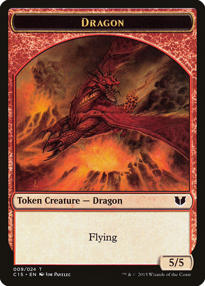 Dragon // Dragon Double-Sided Token [Commander 2015 Tokens] | Rock City Comics