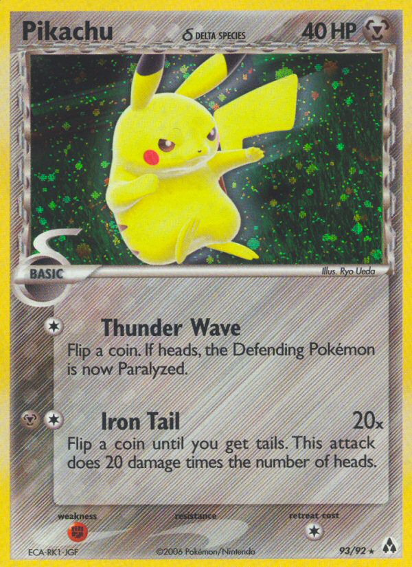 Pikachu (93/92) (Delta Species) [EX: Legend Maker] | Rock City Comics