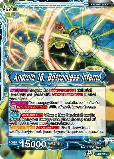 Android 16 // Android 16, Bottomless Inferno (EB1-12) [Battle Evolution Booster] | Rock City Comics