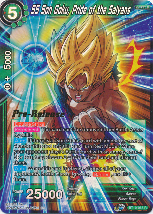 SS Son Goku, Pride of the Saiyans (BT10-065) [Rise of the Unison Warrior Prerelease Promos] | Rock City Comics