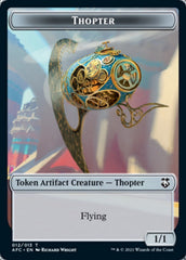 Thopter // Treasure Double-sided Token [Dungeons & Dragons: Adventures in the Forgotten Realms Commander Tokens] | Rock City Comics