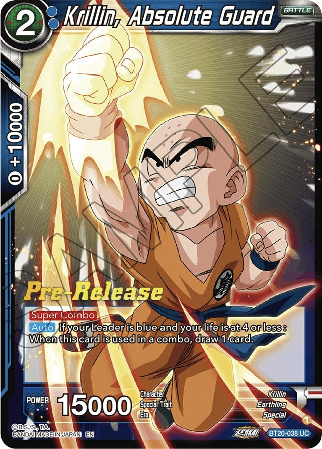 Krillin, Absolute Guard (BT20-038) [Power Absorbed Prerelease Promos] | Rock City Comics