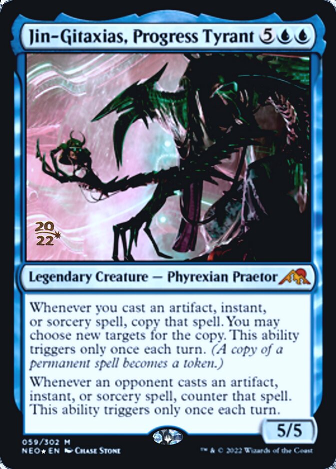 Jin-Gitaxias, Progress Tyrant [Kamigawa: Neon Dynasty Prerelease Promos] | Rock City Comics