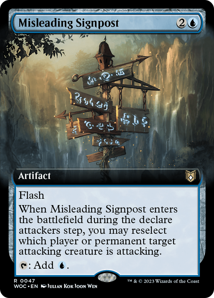 Misleading Signpost (Extended Art) [Wilds of Eldraine Commander] | Rock City Comics