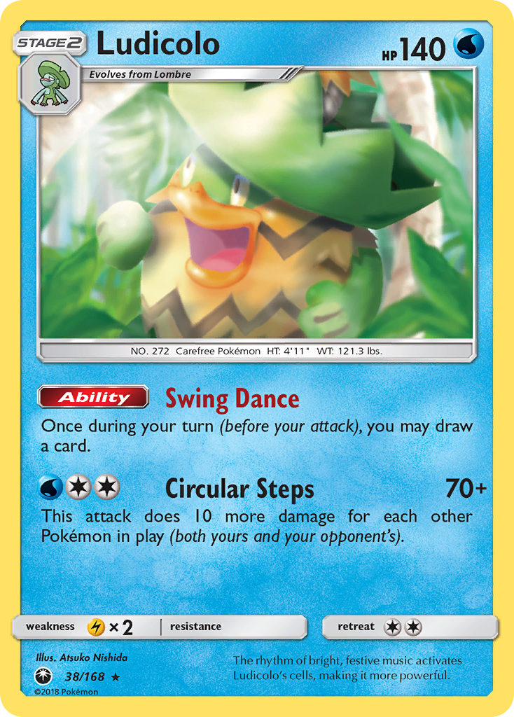 Ludicolo (38/168) [Sun & Moon: Celestial Storm] | Rock City Comics