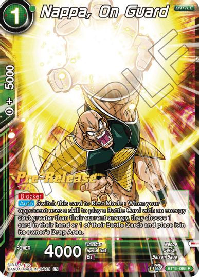 Nappa, on Guard (BT15-085) [Saiyan Showdown Prerelease Promos] | Rock City Comics