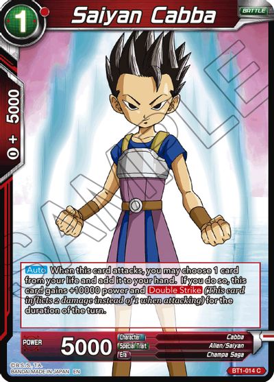 Saiyan Cabba (Reprint) (BT1-014) [Battle Evolution Booster] | Rock City Comics