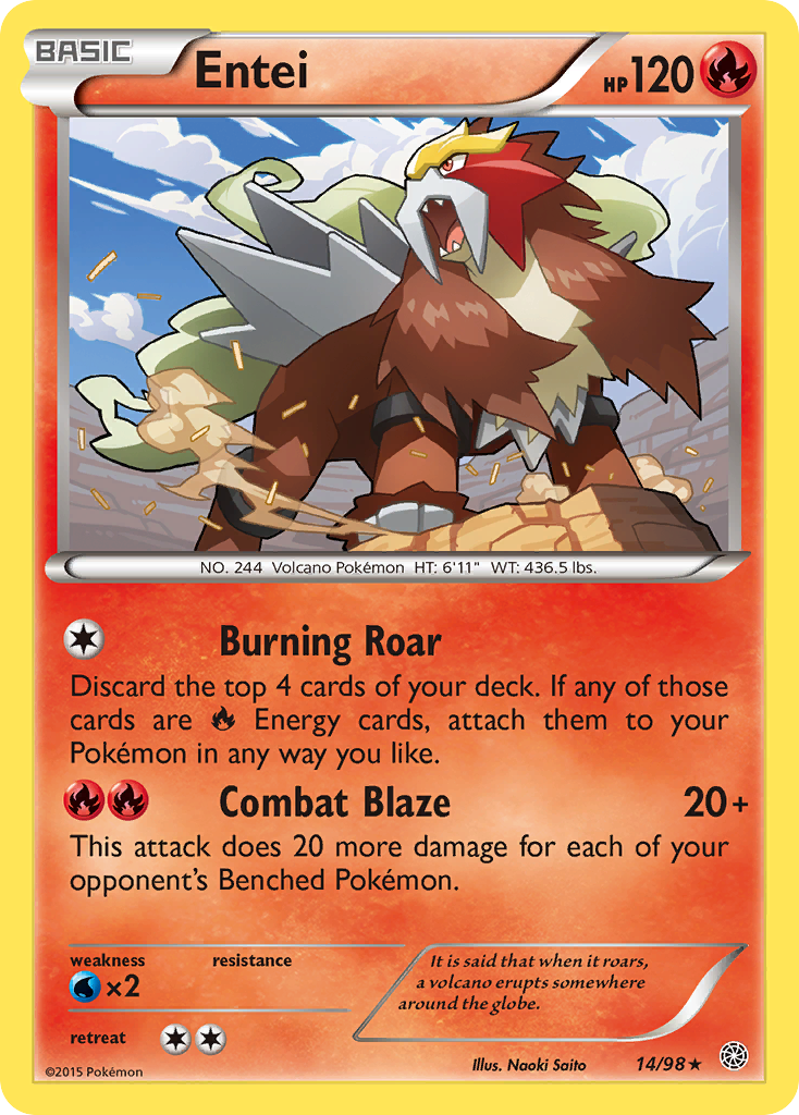 Entei (14/98) [XY: Ancient Origins] | Rock City Comics