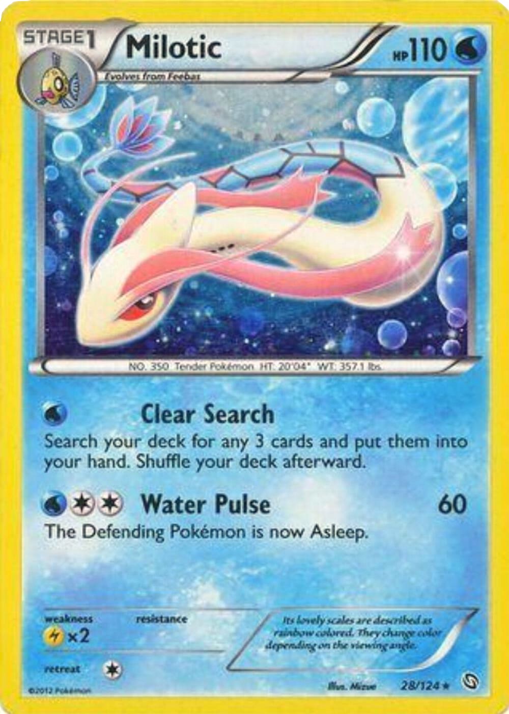 Milotic (28/124) (Cosmos Holo) [Black & White: Dragons Exalted] | Rock City Comics