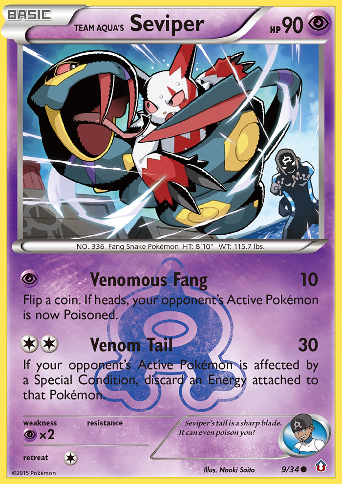 Team Aqua's Seviper (9/34) [XY: Double Crisis] | Rock City Comics