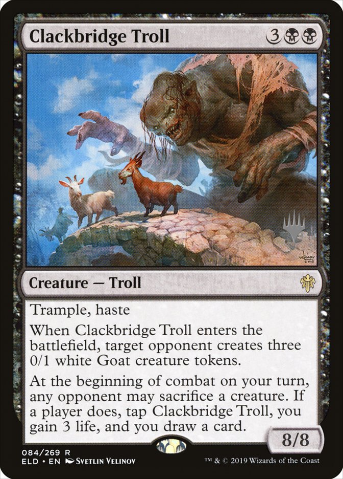 Clackbridge Troll (Promo Pack) [Throne of Eldraine Promos] | Rock City Comics