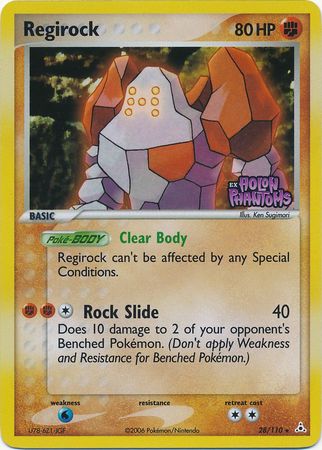 Regirock (28/110) (Stamped) [EX: Holon Phantoms] | Rock City Comics