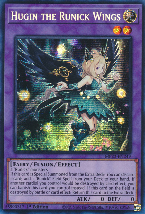 Hugin the Runick Wings [MP23-EN249] Prismatic Secret Rare | Rock City Comics