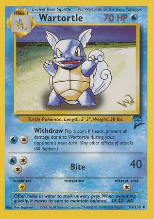 Wartortle (63/130) (W Stamped Promo) [Base Set 2] | Rock City Comics