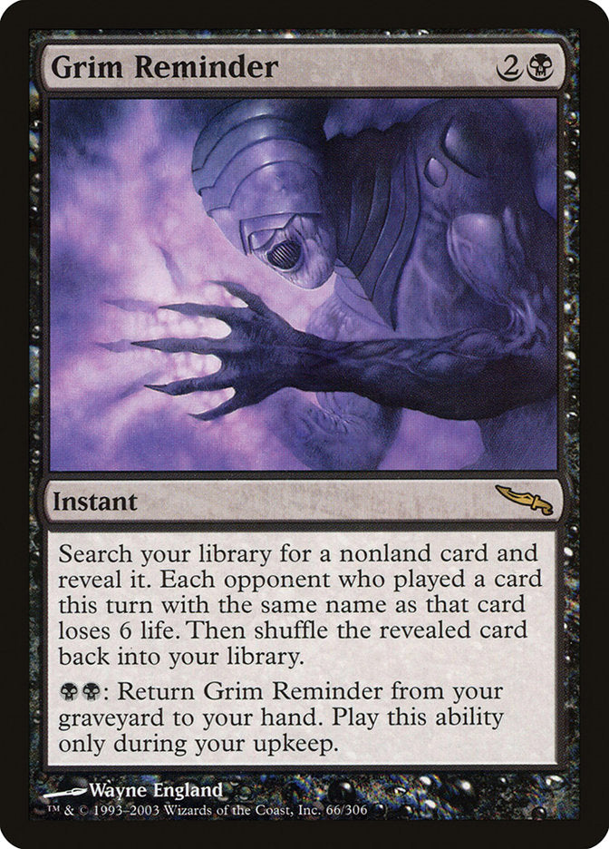 Grim Reminder [Mirrodin] | Rock City Comics