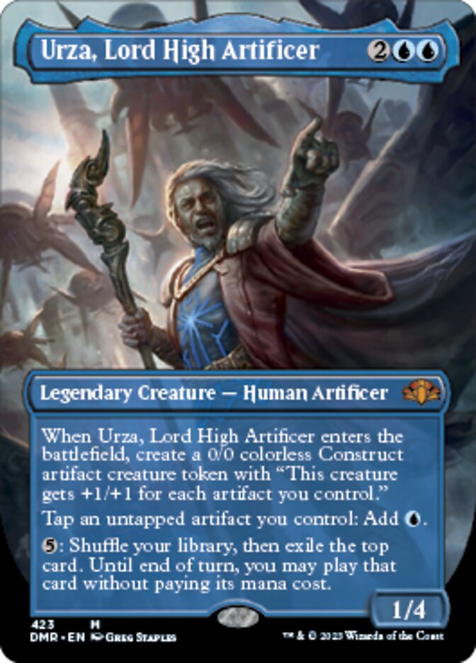 Urza, Lord High Artificer (Borderless Alternate Art) [Dominaria Remastered] | Rock City Comics