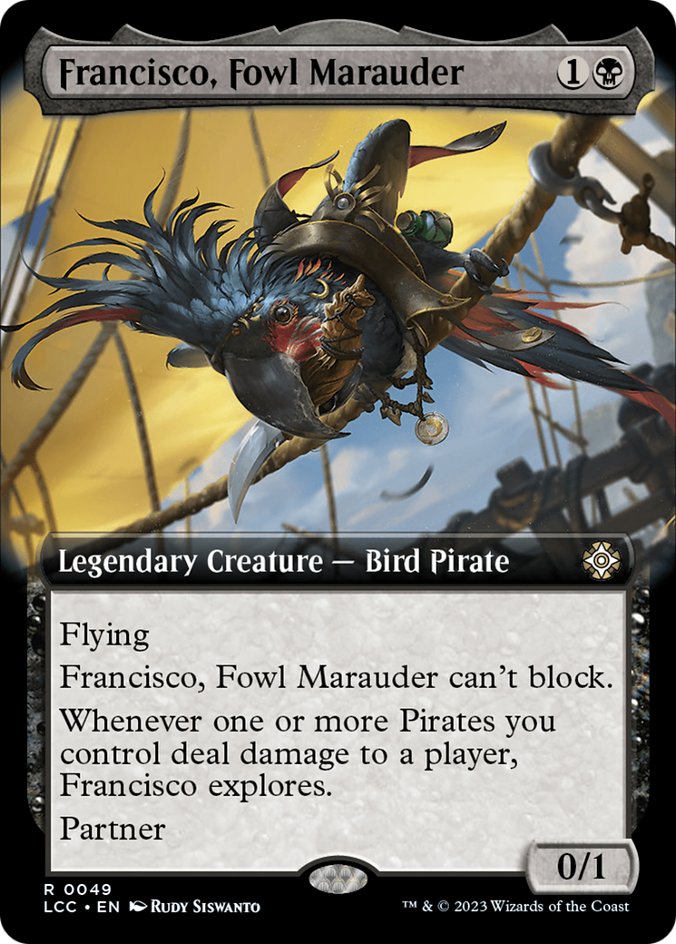 Francisco, Fowl Marauder (Extended Art) [The Lost Caverns of Ixalan Commander] | Rock City Comics