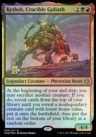 Kethek, Crucible Goliath [Phyrexia: All Will Be One Prerelease Promos] | Rock City Comics