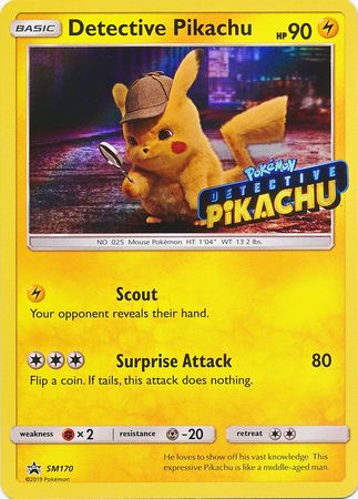 Detective Pikachu (SM170) (Detective Pikachu Stamped) [Sun & Moon: Black Star Promos] | Rock City Comics