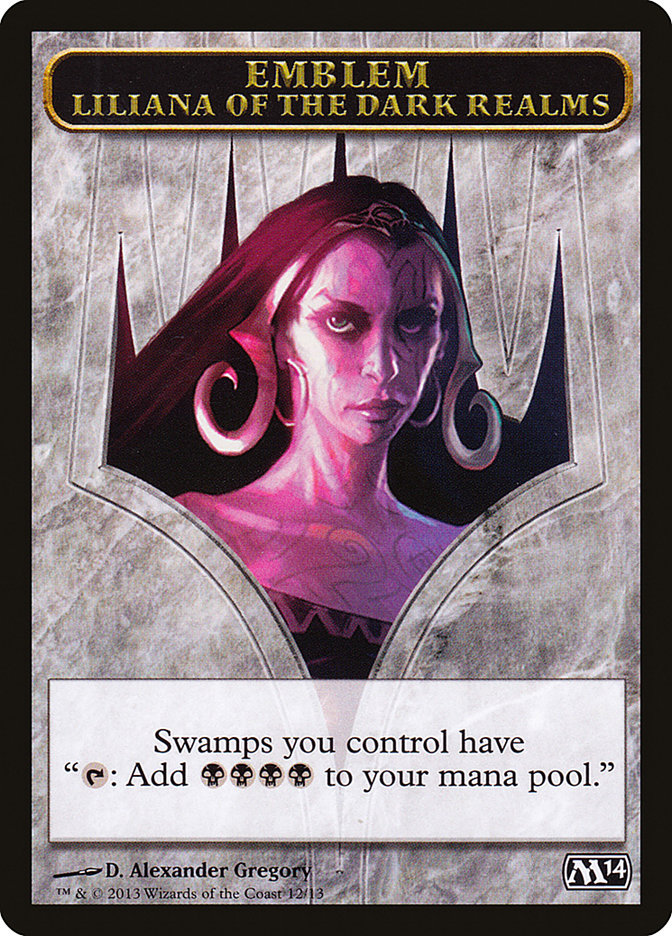 Liliana of the Dark Realms Emblem [Magic 2014 Tokens] | Rock City Comics