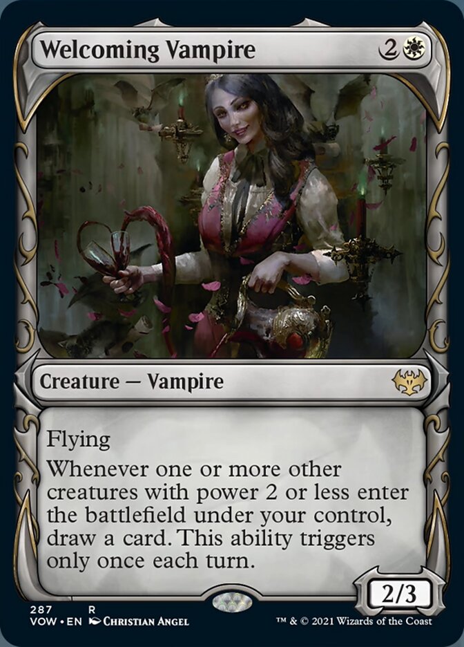 Welcoming Vampire (Showcase Fang Frame) [Innistrad: Crimson Vow] | Rock City Comics