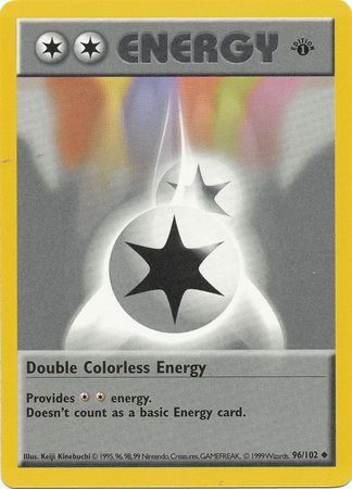 Double Colorless Energy (96/102) (Shadowless) [Base Set 1st Edition] | Rock City Comics