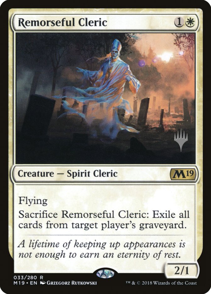 Remorseful Cleric (Promo Pack) [Core Set 2019 Promos] | Rock City Comics