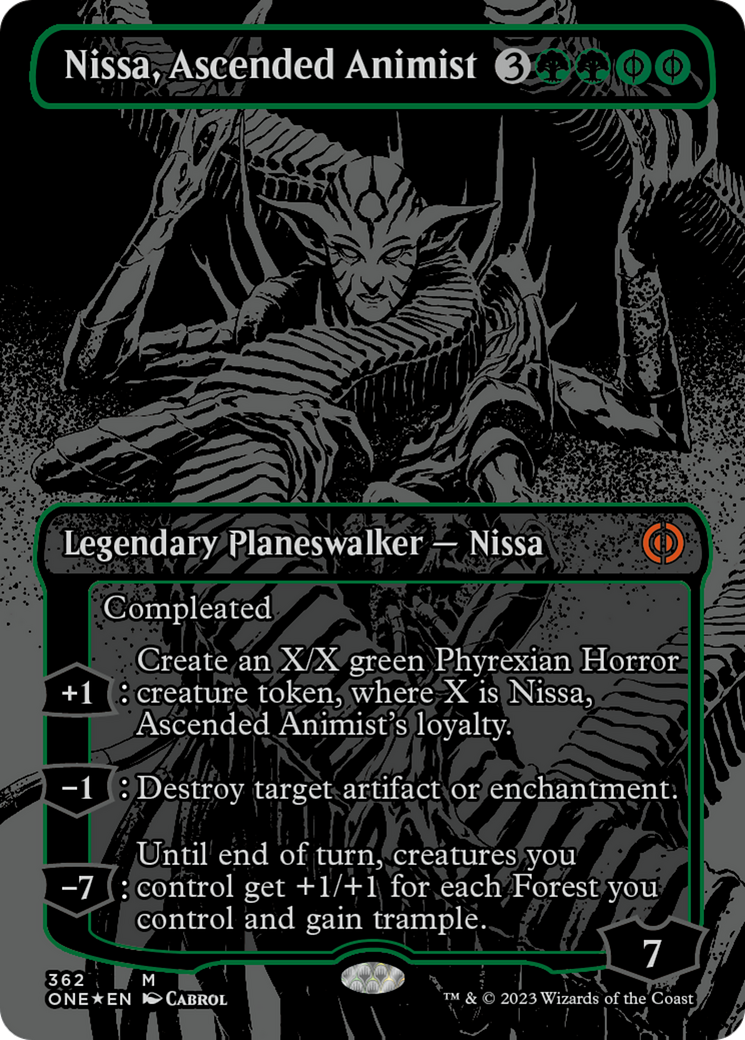 Nissa, Ascended Animist (Oil Slick Raised Foil) [Phyrexia: All Will Be One] | Rock City Comics