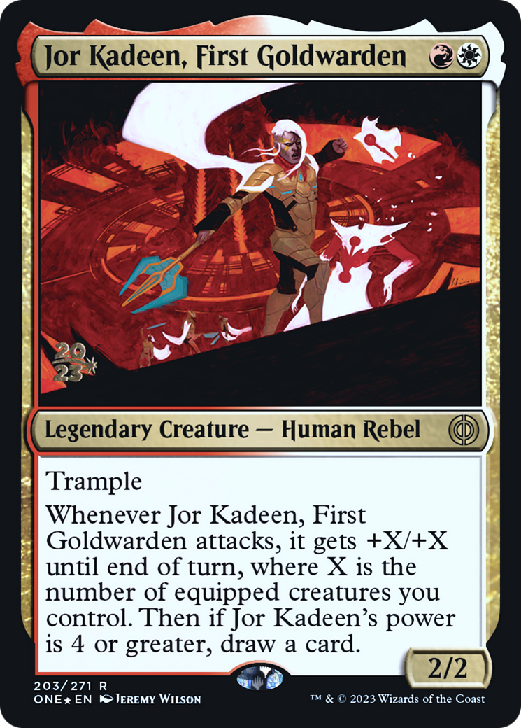 Jor Kadeen, First Goldwarden [Phyrexia: All Will Be One Prerelease Promos] | Rock City Comics