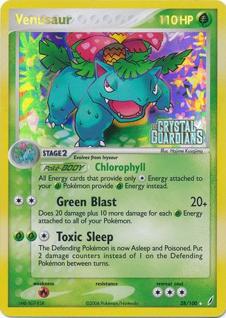 Venusaur (28/100) (Stamped) [EX: Crystal Guardians] | Rock City Comics