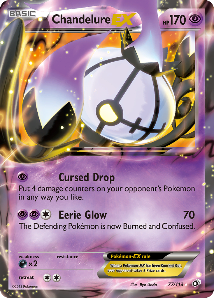 Chandelure EX (77/113) [Black & White: Legendary Treasures] | Rock City Comics